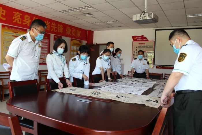 沙河站黨支商學(xué)院“螢光·先鋒”黨建品牌創(chuàng)建-書畫展 攝像：劉麗軍